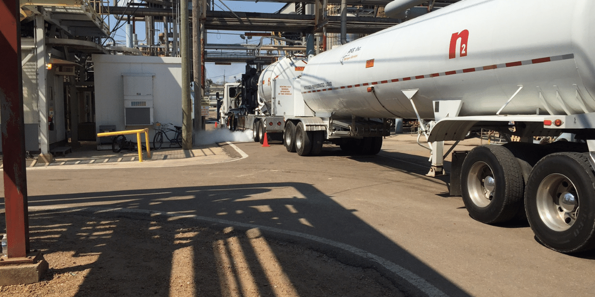 PFS nitrogen truck at plant